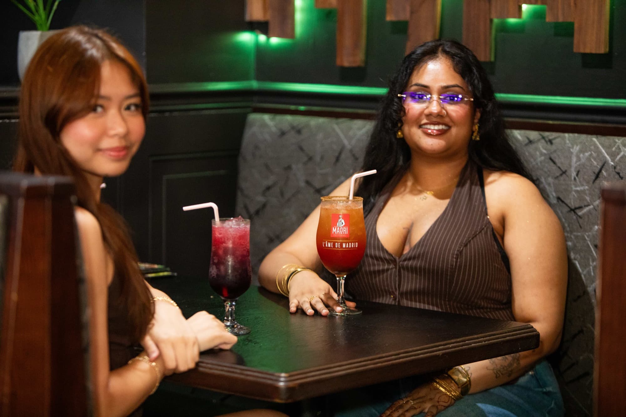 Cocktails at a booth at Pub 36